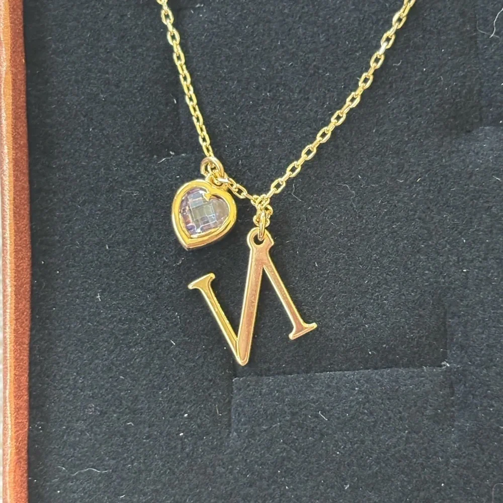 Brand New 14K Gold Plated 925 Sterling Silver Initial 